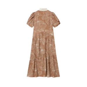 Mint Velvet Brown Floral Print Maxi Shirt Dress